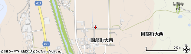 京都府南丹市園部町大西（テキス）周辺の地図