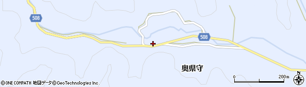 兵庫県丹波篠山市奥県守298周辺の地図