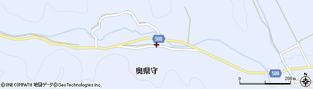 兵庫県丹波篠山市奥県守318周辺の地図