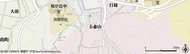 京都府南丹市園部町小山西町（五合山）周辺の地図