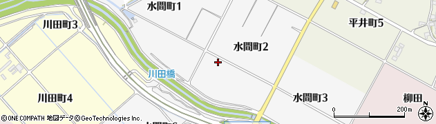 愛知県豊田市水間町周辺の地図