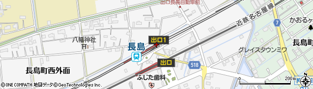 長島駅周辺の地図