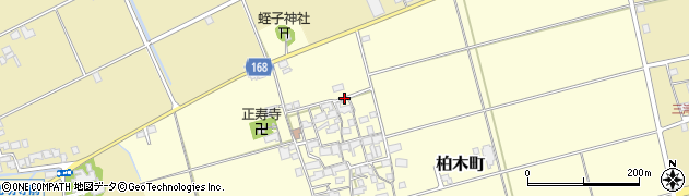 滋賀県東近江市柏木町周辺の地図