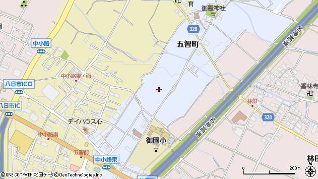 〒527-0044 滋賀県東近江市五智町の地図