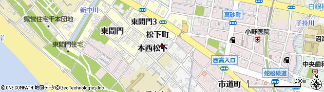 静岡県沼津市松下町周辺の地図