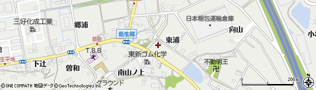 愛知県みよし市莇生町（東浦）周辺の地図