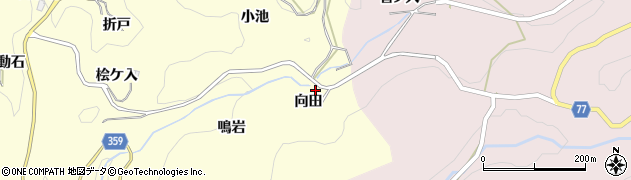 愛知県豊田市国谷町（向田）周辺の地図