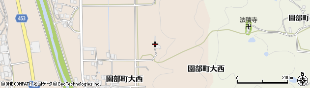 京都府南丹市園部町大西（井戸谷）周辺の地図