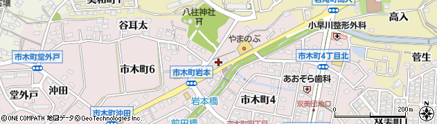 愛知県豊田市市木町岩本19周辺の地図
