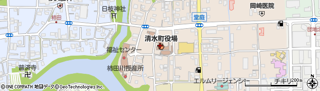 清水町役場　会計課・指定金融機関周辺の地図