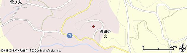 愛知県豊田市冷田町上冷田周辺の地図