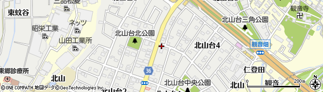 愛知県東郷町（愛知郡）北山台周辺の地図