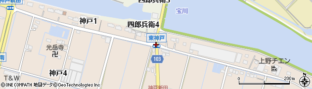 東神戸周辺の地図