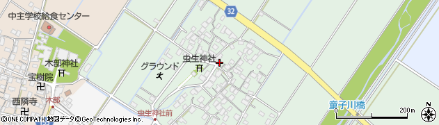 滋賀県野洲市虫生157周辺の地図