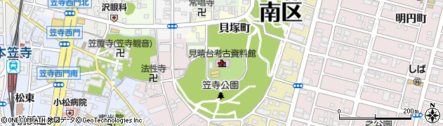 名古屋市見晴台考古資料館周辺の地図