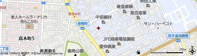 愛知県名古屋市港区善進本町386周辺の地図