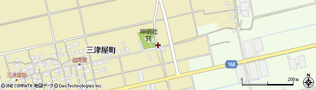 滋賀県東近江市三津屋町107周辺の地図