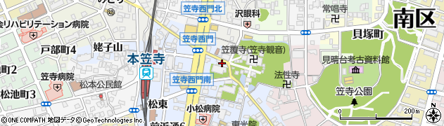 愛知県名古屋市南区笠寺町（上新町）周辺の地図