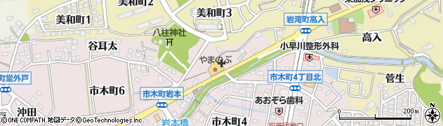 愛知県豊田市市木町岩本25周辺の地図