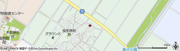 滋賀県野洲市虫生347周辺の地図