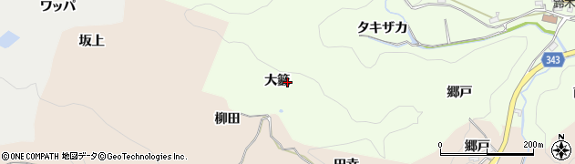 愛知県豊田市則定町（大籔）周辺の地図