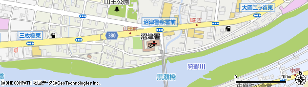 静岡県警察本部　沼津地区少年サポートセンター周辺の地図