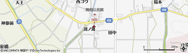 京都府南丹市八木町諸畑（渕ノ海）周辺の地図