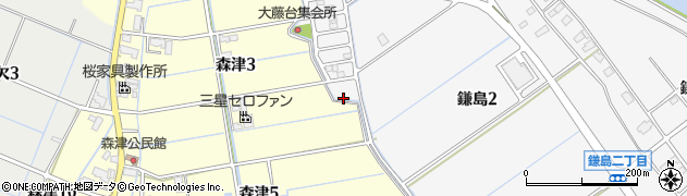 愛知県弥富市森津町蟹江走周辺の地図