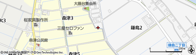愛知県弥富市森津町（蟹江走）周辺の地図