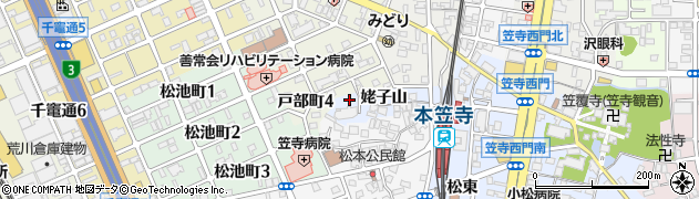 愛知県名古屋市南区笠寺町姥子山周辺の地図