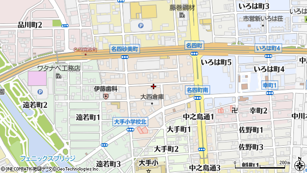 〒455-0053 愛知県名古屋市港区名四町の地図
