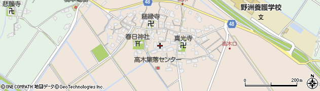 滋賀県野洲市高木658周辺の地図