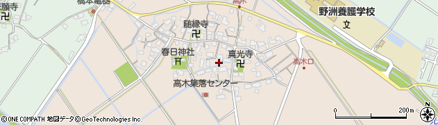滋賀県野洲市高木661周辺の地図