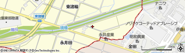 愛知県愛知郡東郷町諸輪永井田210周辺の地図