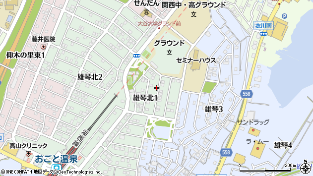 〒520-0107 滋賀県大津市雄琴北の地図
