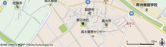 滋賀県野洲市高木652周辺の地図
