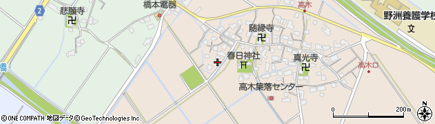 滋賀県野洲市高木687周辺の地図