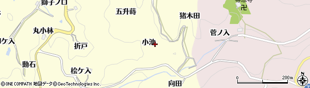 愛知県豊田市国谷町小池周辺の地図