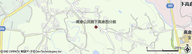 津山市　高倉公民館下高倉西分館周辺の地図