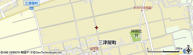 滋賀県東近江市三津屋町周辺の地図