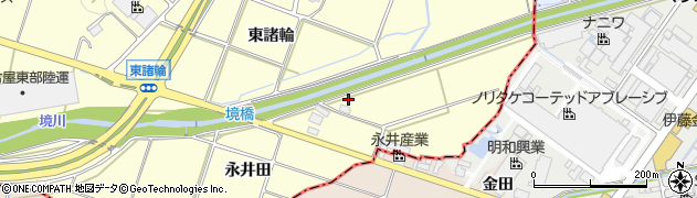 愛知県愛知郡東郷町諸輪永井田212周辺の地図
