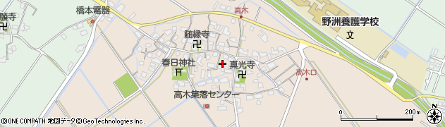滋賀県野洲市高木664周辺の地図