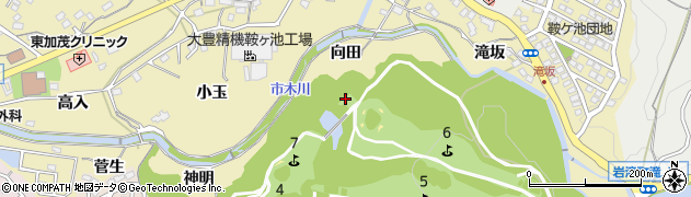 愛知県豊田市岩滝町（向田）周辺の地図