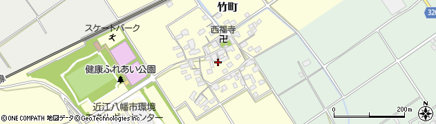 滋賀県近江八幡市竹町330周辺の地図
