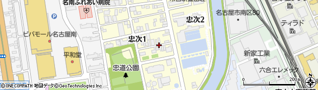 愛知県名古屋市南区忠次周辺の地図