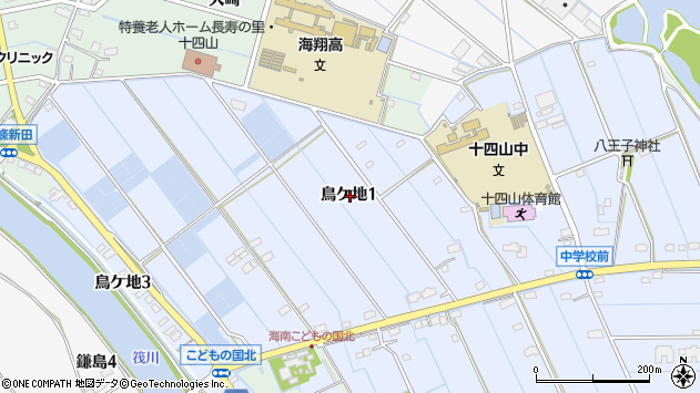 〒490-1403 愛知県弥富市鳥ケ地町の地図