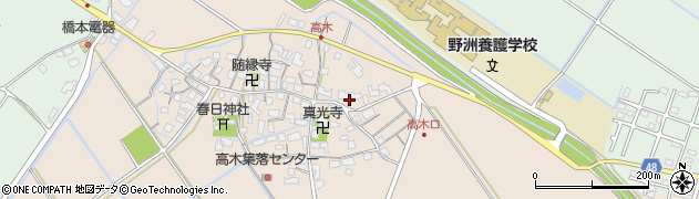 滋賀県野洲市高木612周辺の地図
