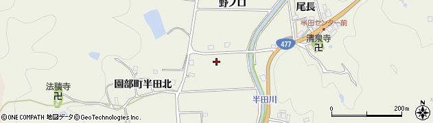 京都府南丹市園部町半田（クボラ）周辺の地図