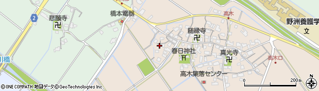 滋賀県野洲市高木692周辺の地図