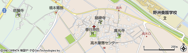 滋賀県野洲市高木675周辺の地図